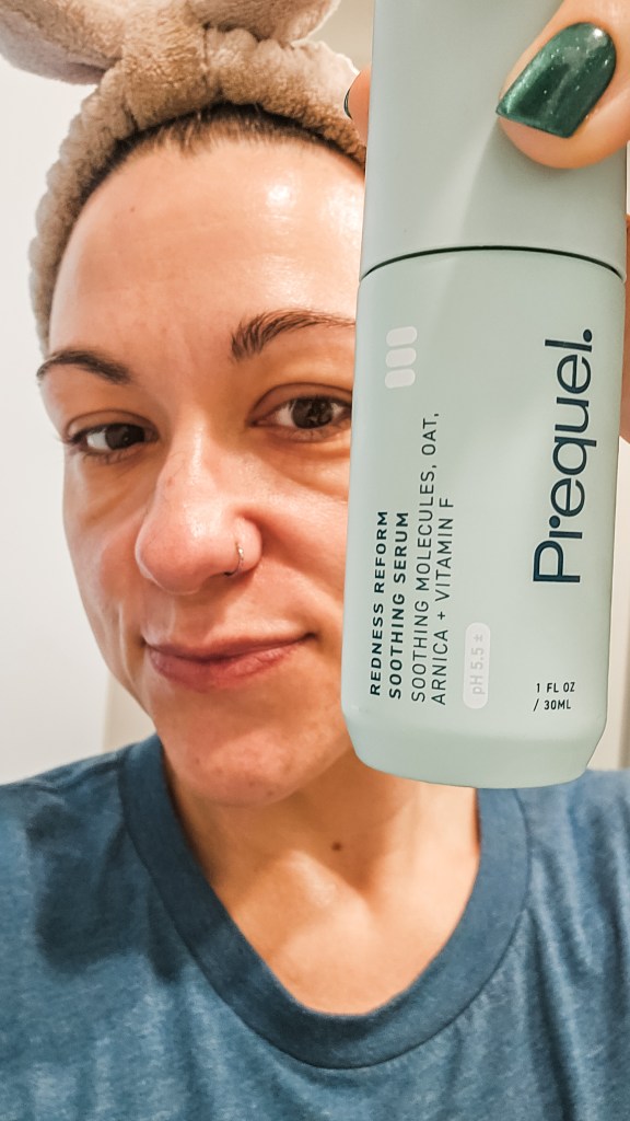 Prequel Redness Reform soothing serum used to calm redness and irritation from maskne