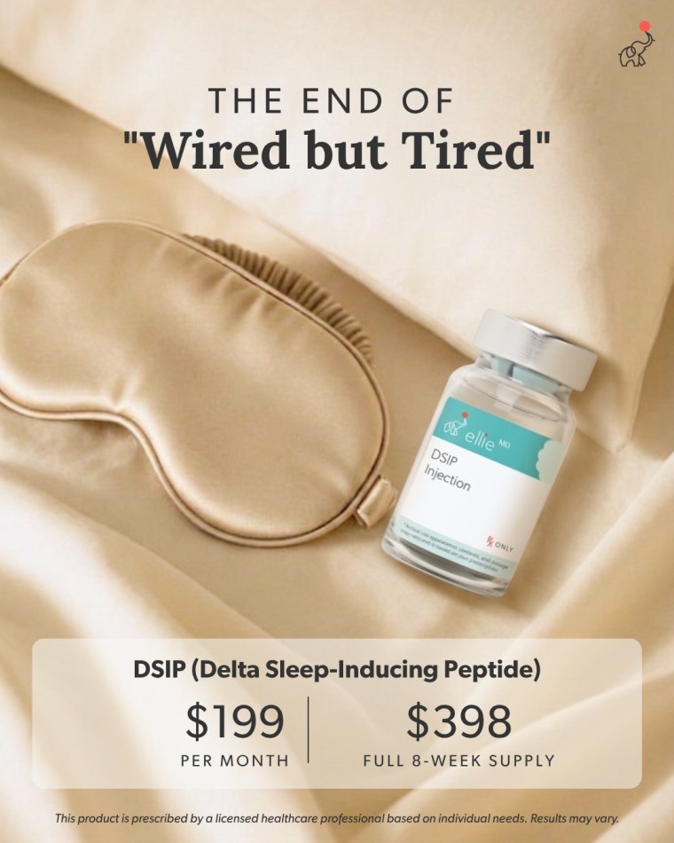 EllieMD DSIP Delta Sleep-Inducing Peptide pricing — $199 per month or $398 for full 8-week supply